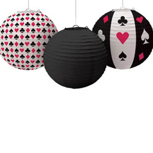 Party Balloon Casino Printed Paper Lantern 