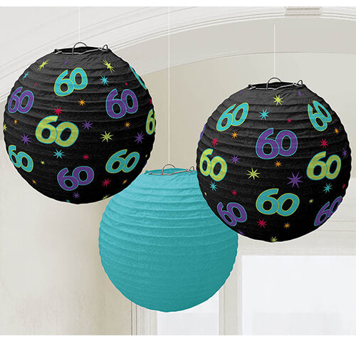 Party Balloon 60th Birthday Lantern 