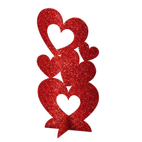 Hearts 3-D Centerpiece Giltter