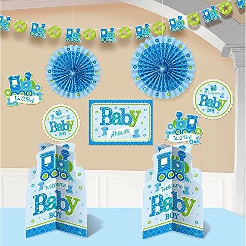 Party Balloon Charming Welcome Little One Boy Room Decorating Kit 10Ct.