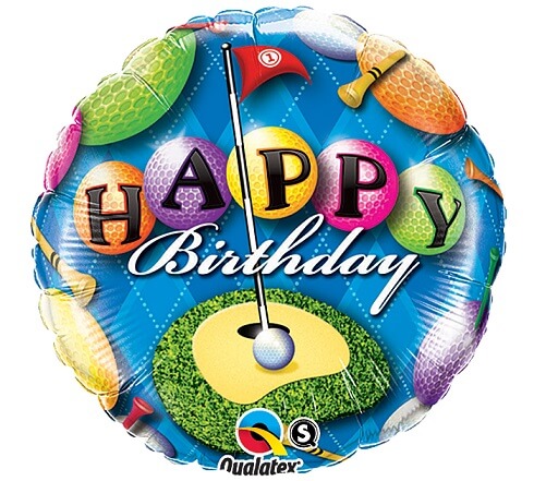Party Balloon 18" Birthday Golfer Foil Balloon