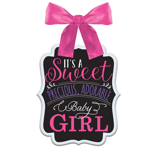 Party Balloon It's a Girl Baby Shower Chalkboard Sign