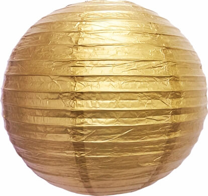 Party Balloon Gold Paper Lantern 