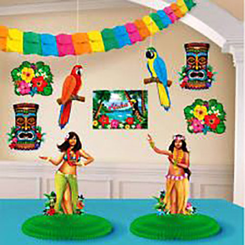 Party Balloons Tropical Tiki Room Decorating Kit 10pc
