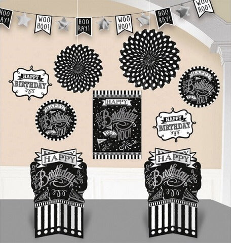 Party Balloon Chalkboard Birthday Room Decoration Kit