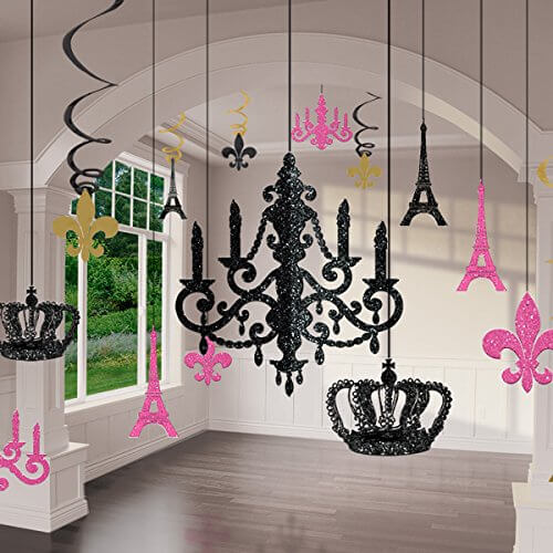 Party Balloon A Day in Paris Chandelier Decorating Kit