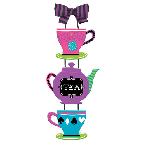 Party Balloon Mad Tea Party MDF Sign