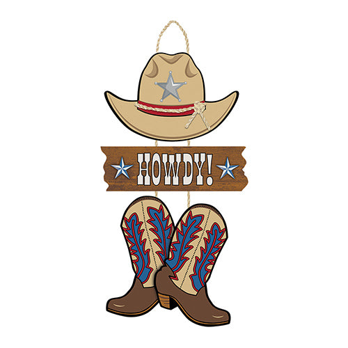 SIGN TRIPLE MDF SIGN WESTERN 