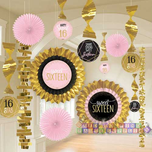 DECORATION  KIT SWEET SIXTEEN PPR AND FL