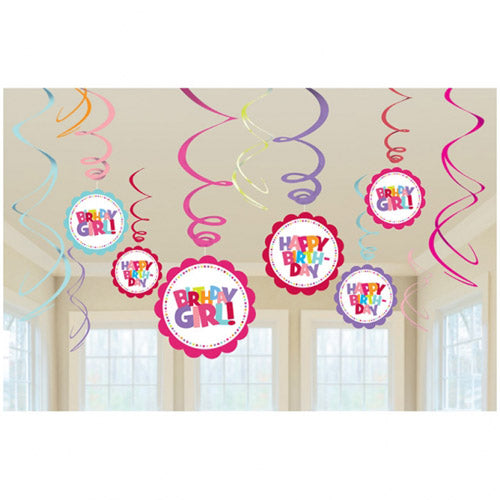 Party Balloon Happy Birthday Decoration Swirl