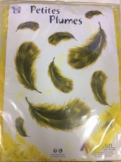 Party Balloons Bright Yellow Feathers Confetti Sachet 20Grm.