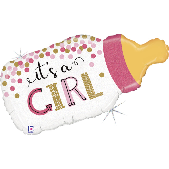 Supershape Confetti Baby Bottle Girl