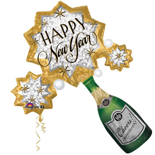 Party Balloon Bubbly New Year Bottle Balloon