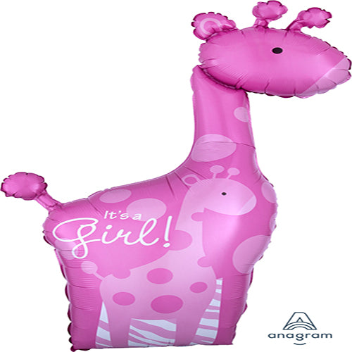 Party Balloon Large Shape Safari Baby Girl Giraffe P35