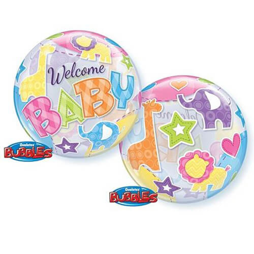 Party Balloons 22" Single Animals  Bubble Balloon