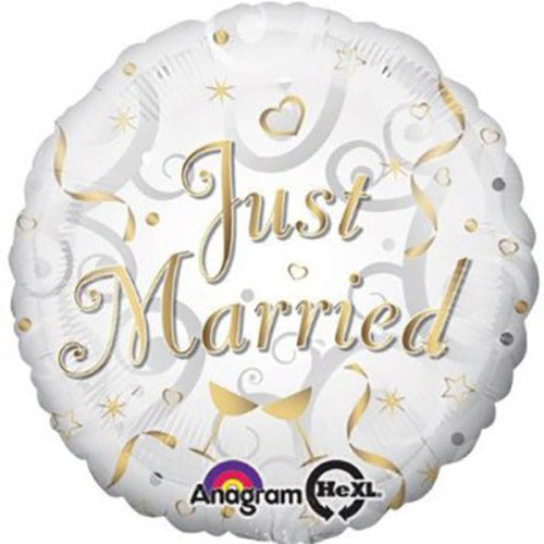 Party Balloon  18" Just Married Foil Balloon S40