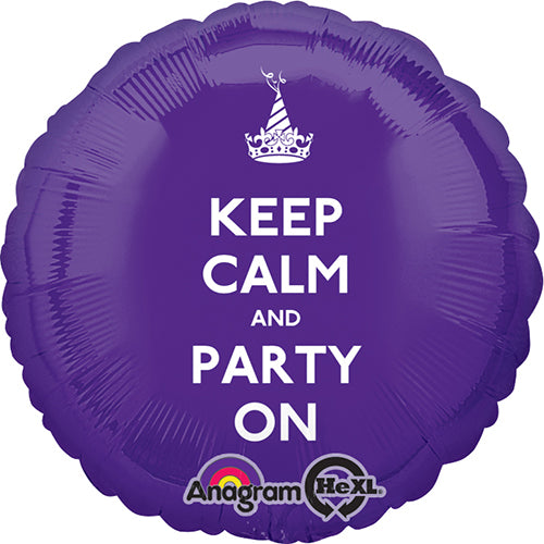 Party Balloon 18" Keep Calm And Party On Foil Balloon S40