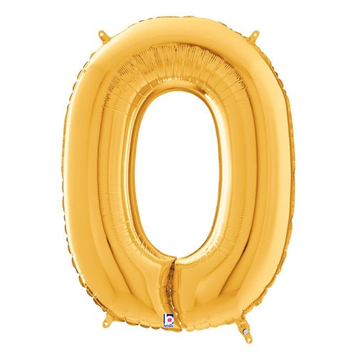 Party Balloon Gold 26" Number (0) Foil Balloon 