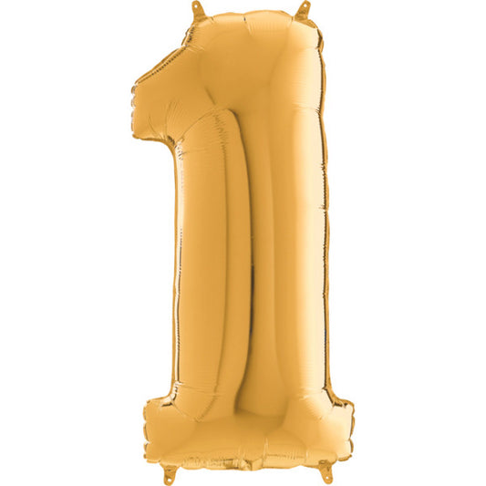 26" Gold Number (1) Foil Balloon 
