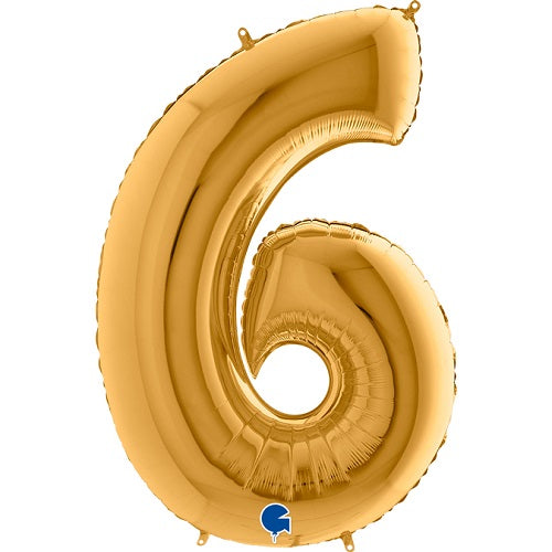 Party balloon Gold 26" Number (6) Foil Balloon 