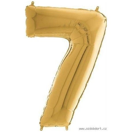 26" Gold Number (7) Foil Balloon 