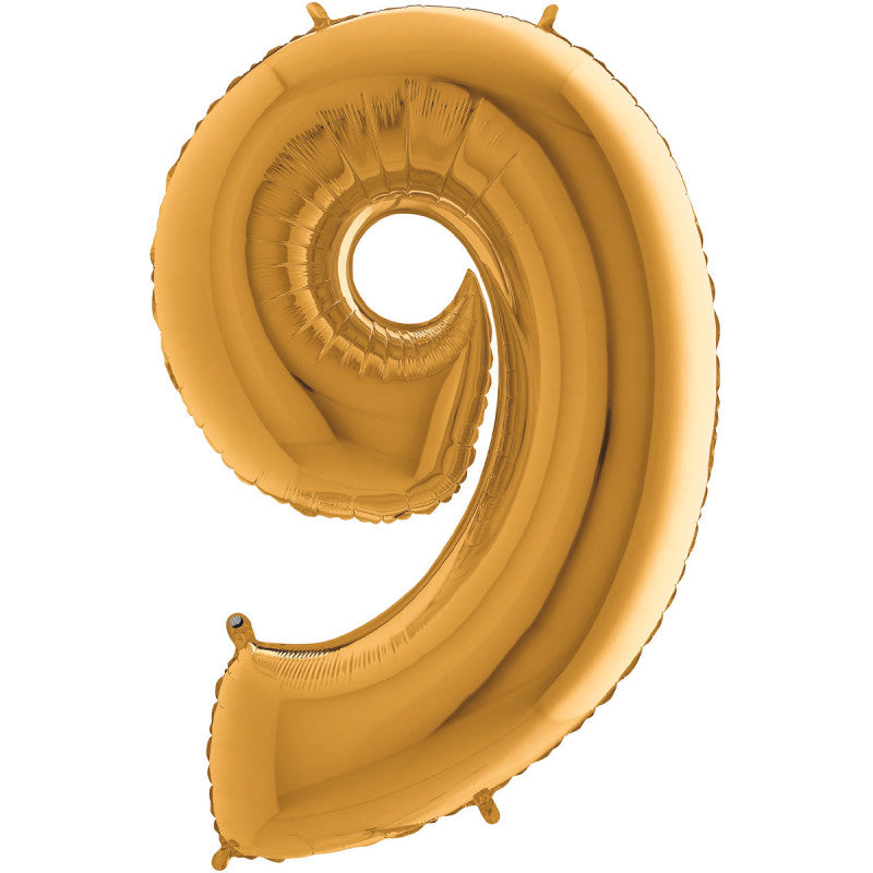 Party Balloon gold 26" Number (9) Foil balloon 