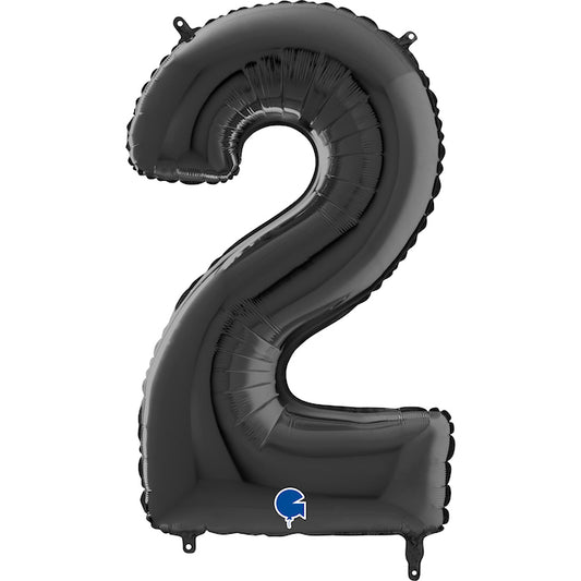 26"  Black Number Balloon (2)