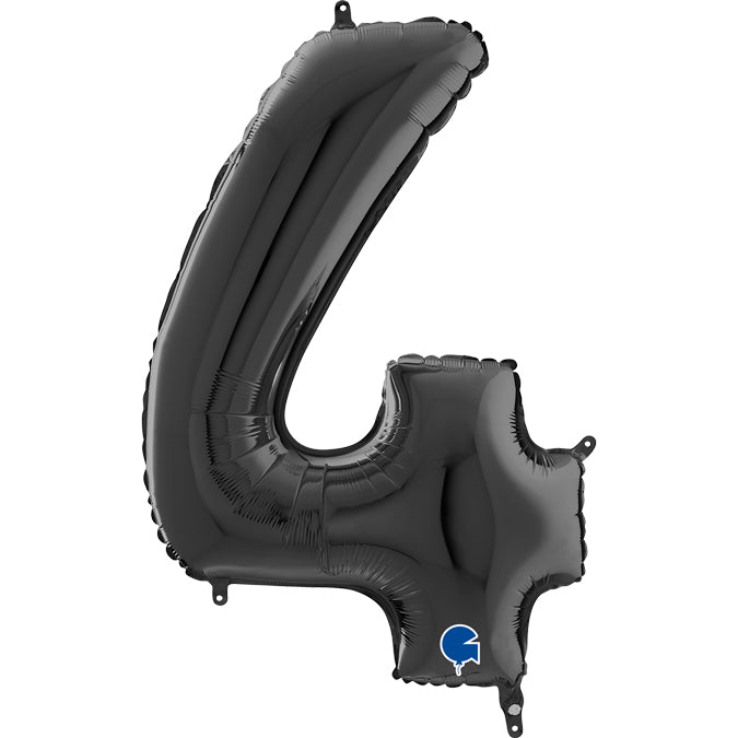 26"  Black Number Balloon (4)