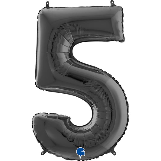 26"  Black Number Balloon (5)