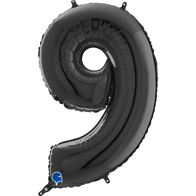 26"  Black Number Balloon (9)
