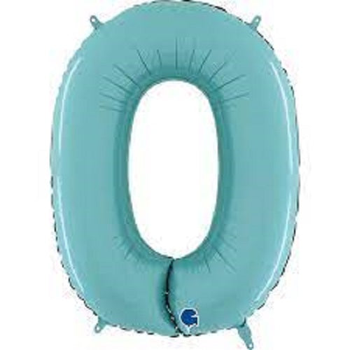 Party Balloon Pastel Blue 26" Number (0) Foil Balloon 