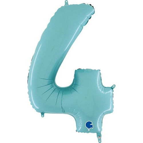 Party Balloon Pastel Blue 26" Number (4) Foil Balloon 