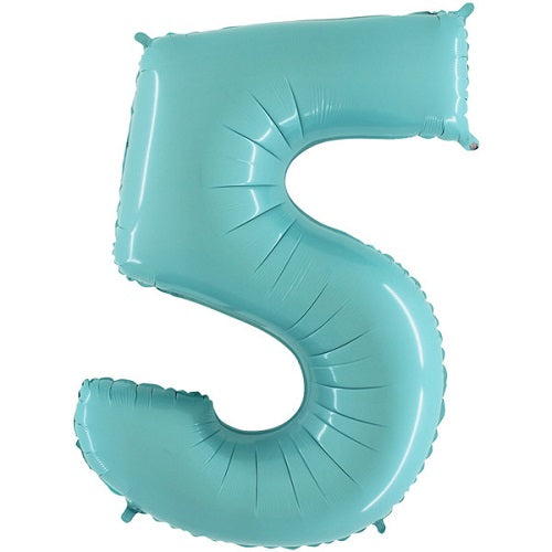 Party Balloon 26" Pastel blue Number (5) Foil Balloon 