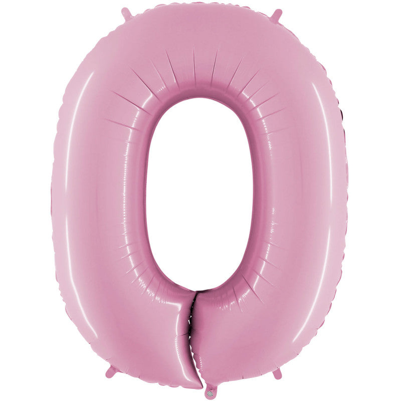 26" Pastel Pink Number Balloon (0)