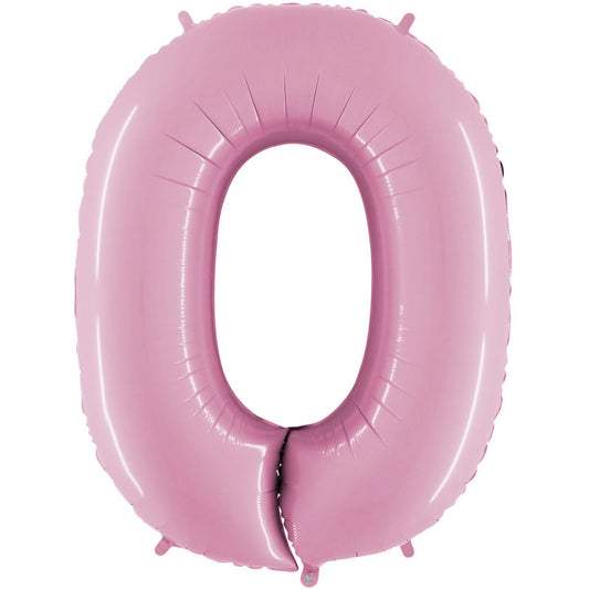 26" Pastel Pink Number Balloon (0)
