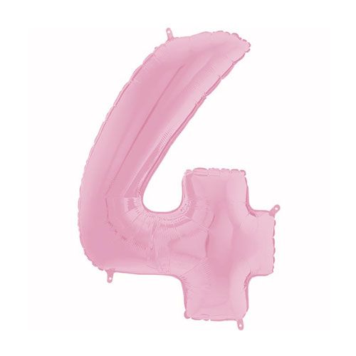 26" Pastel Pink  Number (4) Foil balloon 