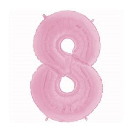 26" Pastel Pink  Number (8) Foil balloon 