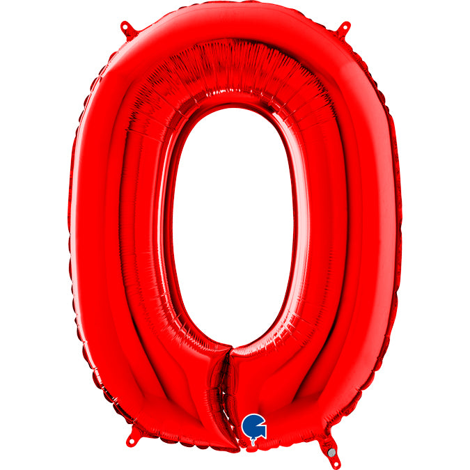 26"  Red Number Balloon (0)