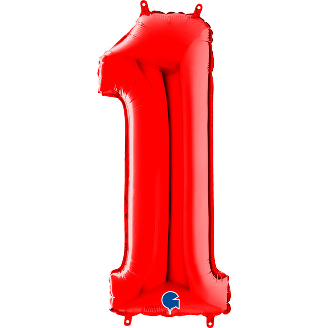 26" Red Number Balloon (1)