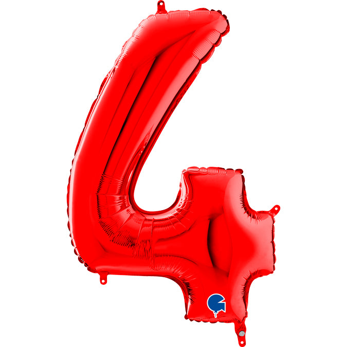 26" Red Number Balloon (4)