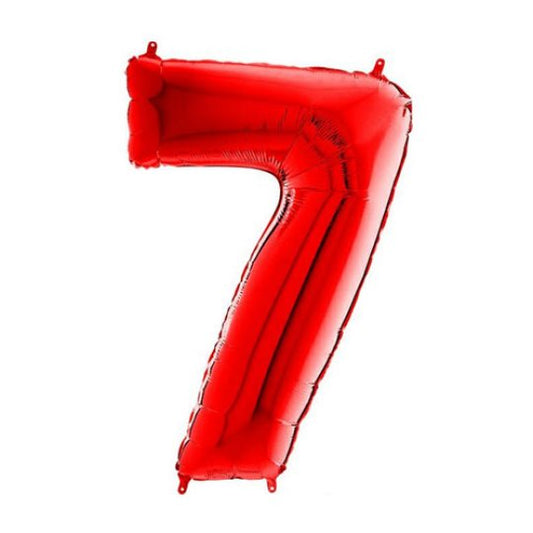 26"  Red Number Balloon (7)