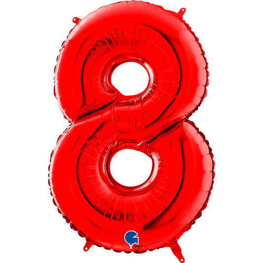 26" Red Number Balloon (8)