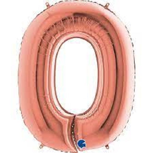 Party Balloon Rose Gold 26" Number (0) Foil Balloon 
