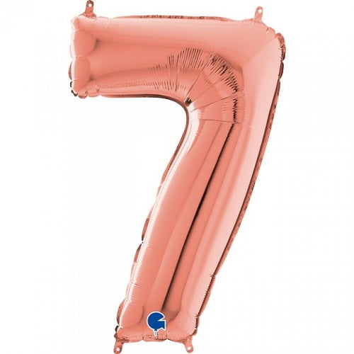 Party Balloon Rose Gold Number (7) foil balloon 