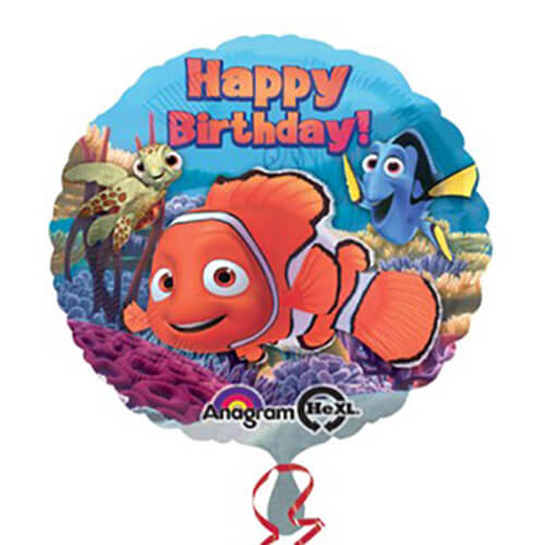 Party Balloon 18" Happy Birthday Nemo &amp; Friend Foil Balloon S60