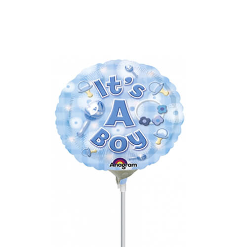 Party Balloon 4" Baby Boy Airfilled Foil Balloon A10