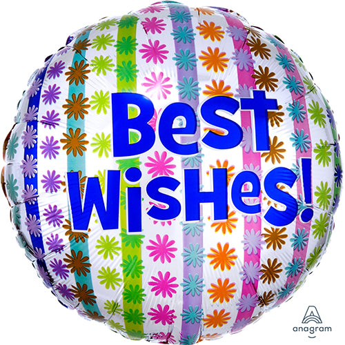 Party Balloon 18CI Hx Bright Best Wishes S40