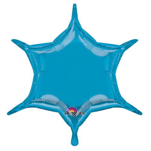 Party Balloon 36" Blue 6-Piont Star Foil Balloon S40