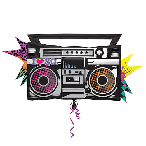 Party Balloon 38" Totally 80's Boombox Foil Balloon P35
