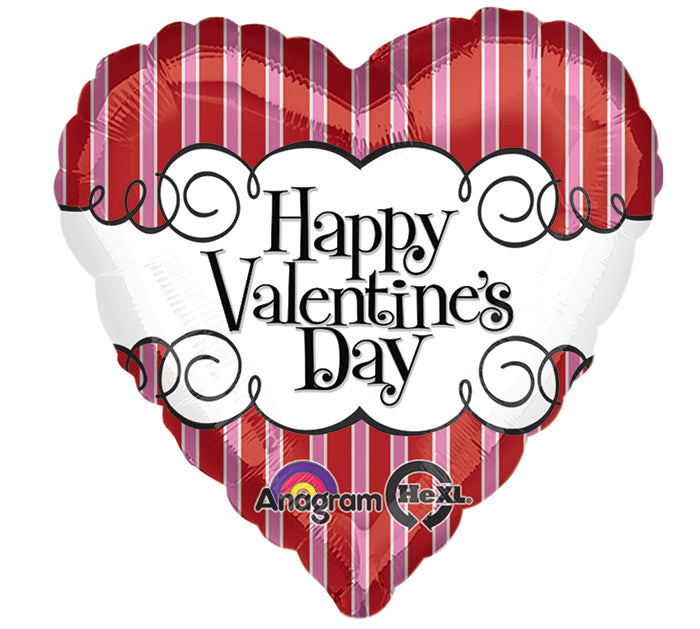 Happy Valentine Day White Heart super shape 